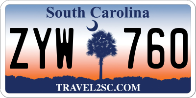 SC license plate ZYW760