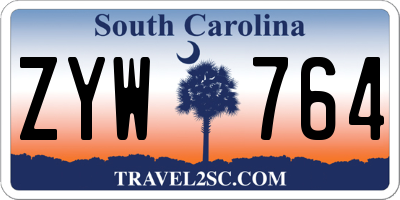 SC license plate ZYW764