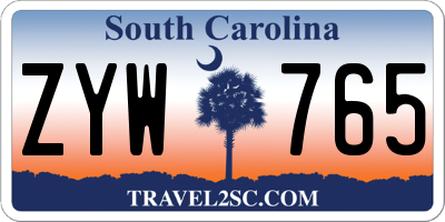 SC license plate ZYW765