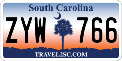 SC license plate ZYW766