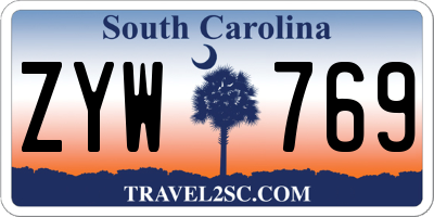 SC license plate ZYW769