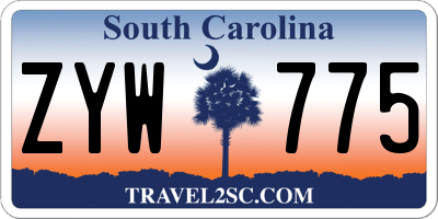 SC license plate ZYW775
