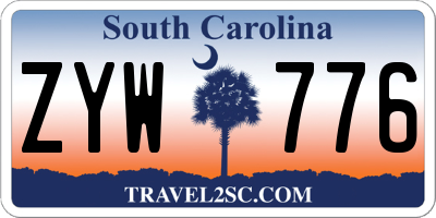 SC license plate ZYW776