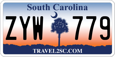 SC license plate ZYW779