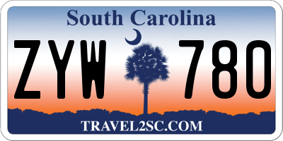 SC license plate ZYW780