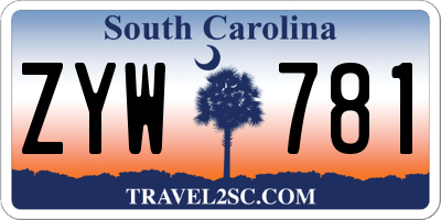 SC license plate ZYW781