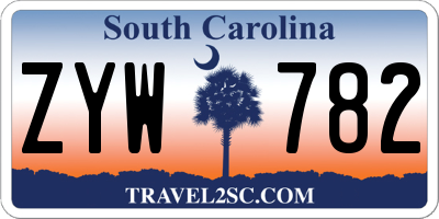 SC license plate ZYW782