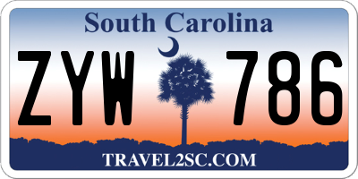 SC license plate ZYW786