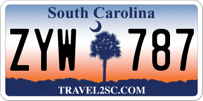 SC license plate ZYW787