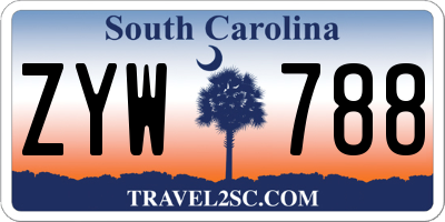 SC license plate ZYW788