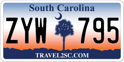 SC license plate ZYW795