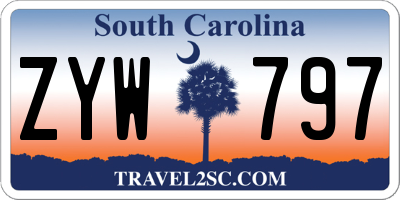 SC license plate ZYW797