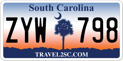 SC license plate ZYW798