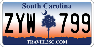 SC license plate ZYW799