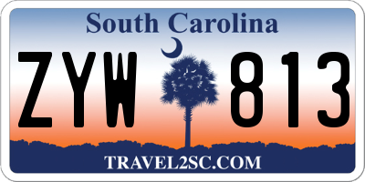 SC license plate ZYW813