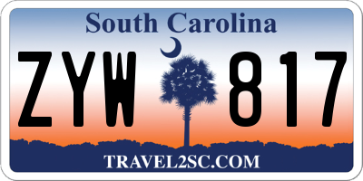 SC license plate ZYW817