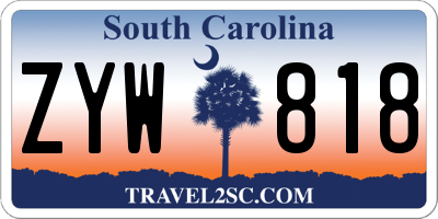 SC license plate ZYW818