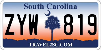 SC license plate ZYW819
