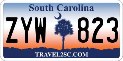 SC license plate ZYW823