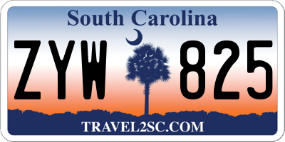SC license plate ZYW825