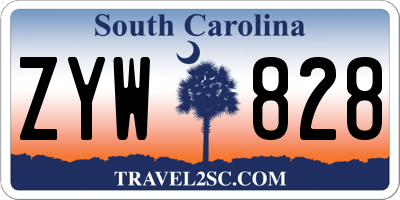 SC license plate ZYW828