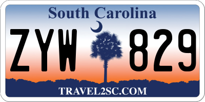 SC license plate ZYW829