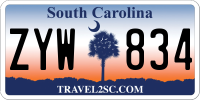 SC license plate ZYW834