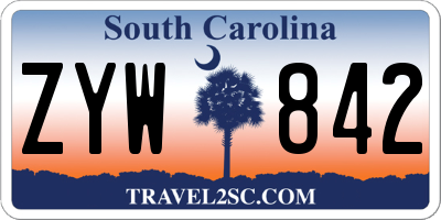 SC license plate ZYW842