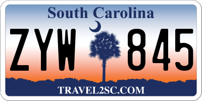SC license plate ZYW845