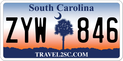 SC license plate ZYW846