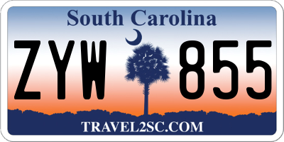 SC license plate ZYW855
