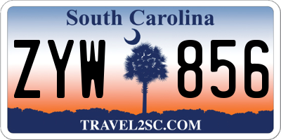 SC license plate ZYW856