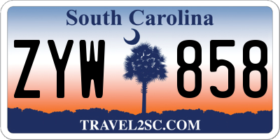 SC license plate ZYW858