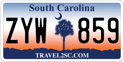 SC license plate ZYW859