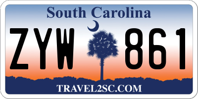 SC license plate ZYW861