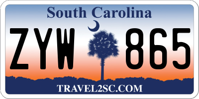 SC license plate ZYW865