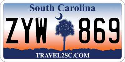 SC license plate ZYW869