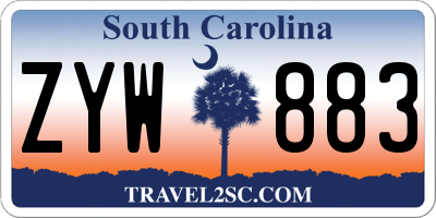 SC license plate ZYW883