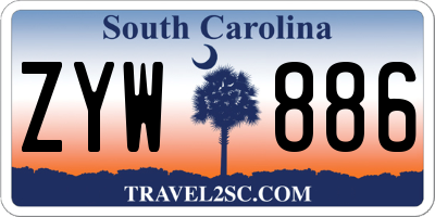 SC license plate ZYW886