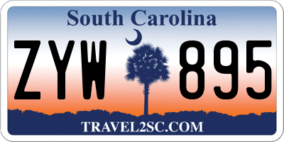 SC license plate ZYW895