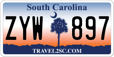 SC license plate ZYW897