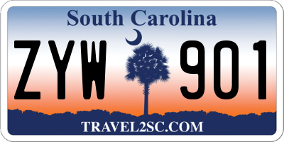 SC license plate ZYW901