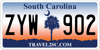 SC license plate ZYW902