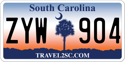 SC license plate ZYW904