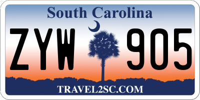 SC license plate ZYW905