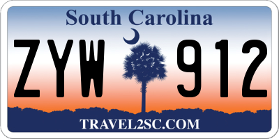 SC license plate ZYW912