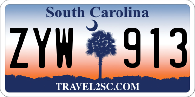 SC license plate ZYW913