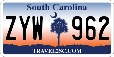 SC license plate ZYW962