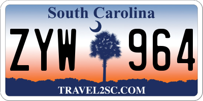 SC license plate ZYW964