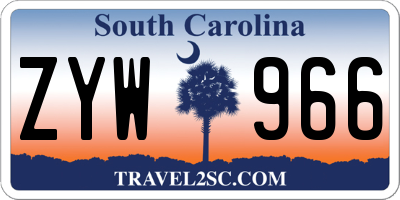 SC license plate ZYW966